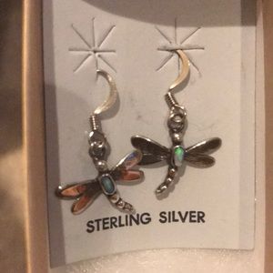 Sterling Silver Dragonfly Earrings